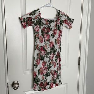 Floral Smocked Fit Mini Dress